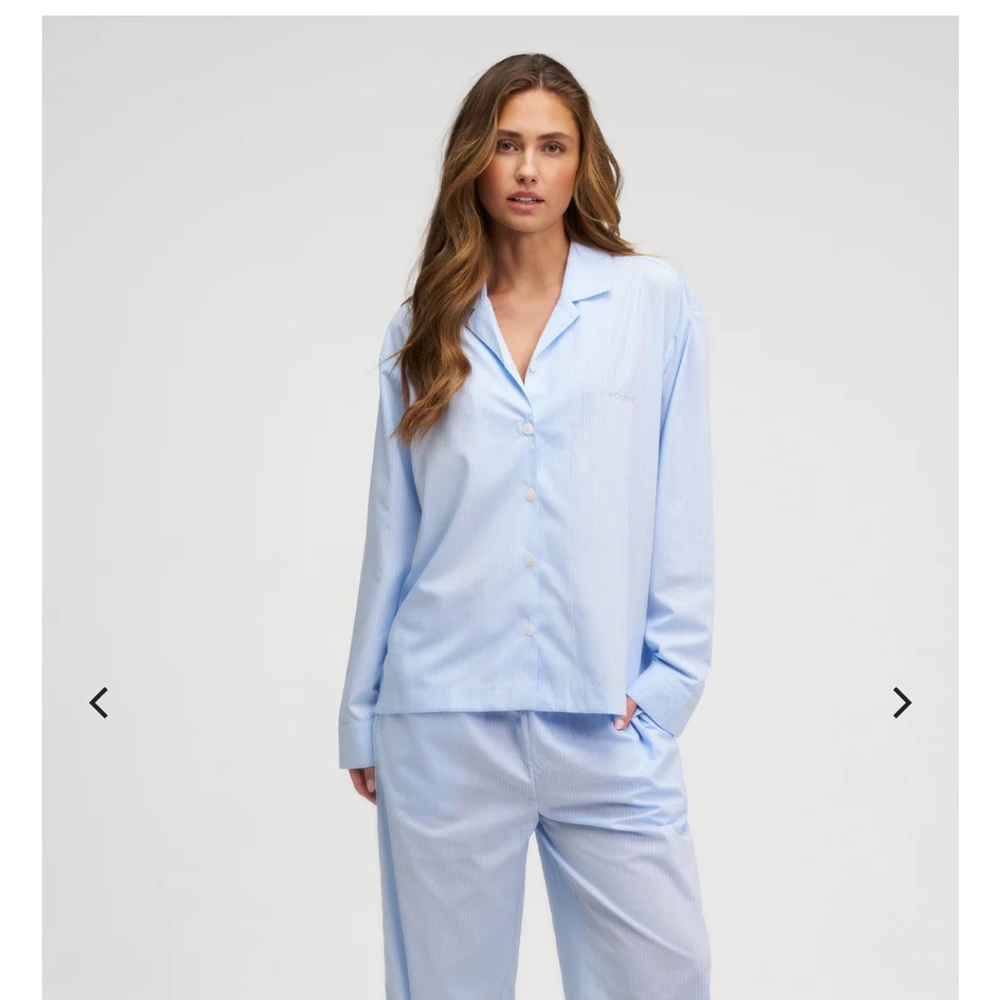 NWT Dore & Rose Light Blue Women's Long-Sleeve Pajama Set originall $120